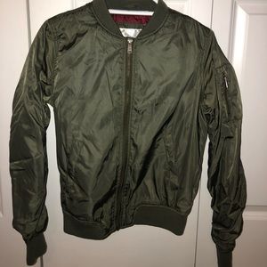 Army Green Bomber Jacket!